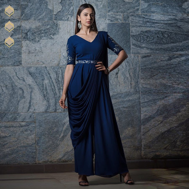 Actress Rakul Preet Singh Photos In Designer Blue Dress 37